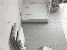 Mexen Flow+ štvorcová sprchová vanička 80 x 80 cm, biely lesk - 46S108080H