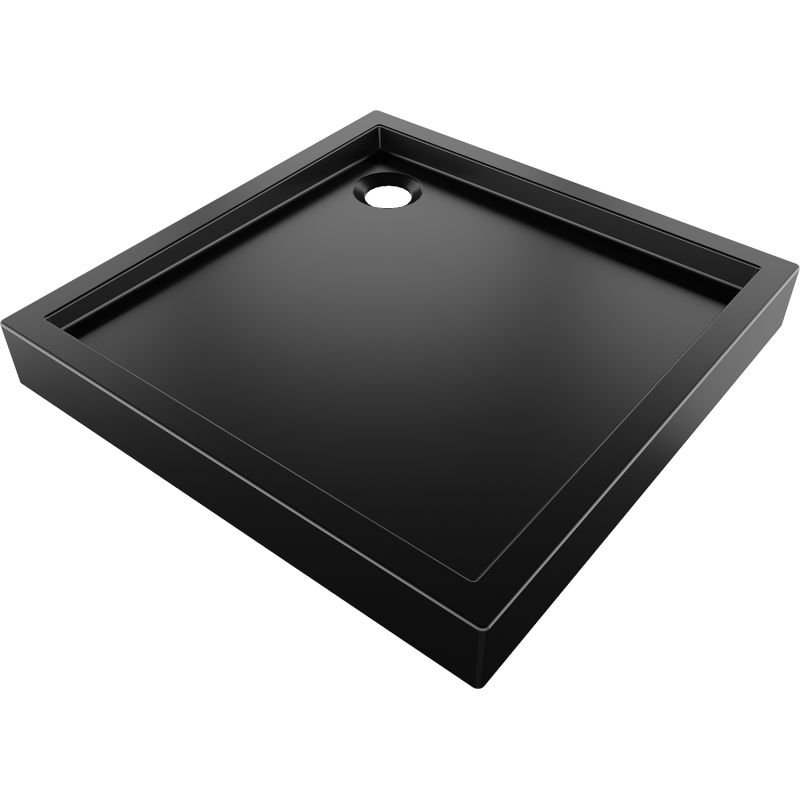 Mexen Flow+ štvorcový sprchový vanička 70 x 70 cm, čierny mat - 46S707070H