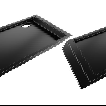 Mexen Flow+ 90 x 90 cm štvorcová sprchová vanička, čierny mat - 46S709090H