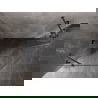 Mexen Lunar päťuholníková sprchová kabína, otváracia lavá 100 x 80 cm, priehľadná, brúsená gun gray - 831-100L-080P-66-00-L