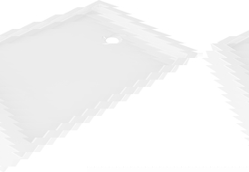 Mexen Flow+ obdĺžniková sprchová vanička 90 x 70 cm, biely lesk - 46R107090H