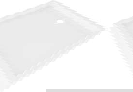 Mexen Flow+ obdĺžnikový sprchový kút 110 x 70 cm, biely lesk - 46R107011H