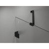 Mexen Lunar pätuholníkový otočný sprchový kút ľavý 90 x 80 cm, transparentný, čierny - 831-090L-080P-70-00-L