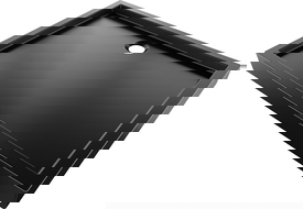 Mexen Flow+ obdĺžniková vanička 120 x 70 cm, čierny mat - 46R707012H