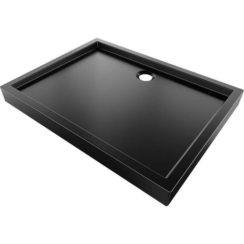 Mexen Flow+ obdĺžnikový sprchový kút 90 x 80 cm, čierny mat - 46R708090H