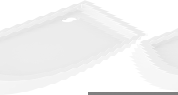 Mexen Flow+ polkruhový sprchový kút 80 x 80 cm, biely lesk - 46Q108080H