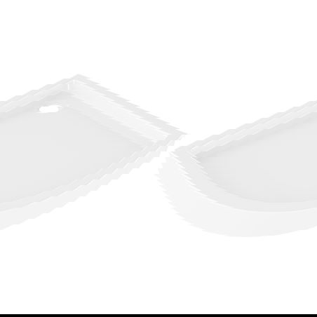 Mexen Flow+ polkruhová vanička 90 x 90 cm, biely lesk - 46Q109090H