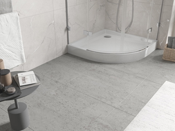 Mexen Flow+ polkruhová vanička 90 x 90 cm, biely lesk - 46Q109090H