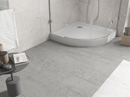 Mexen Flow+ sprchová vanička polkruhová 100 x 100 cm, biely lesk - 46Q101010H