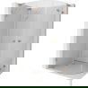 Mexen Lunar L polkruhový sprchový kút s ľavými závesnými dverami 100 x 90 cm, priehľadný, brúsená meď - 833L-100L-090P-65-00