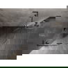 Mexen Lunar L polkruhová sprchovací kabína výkyvná 80 x 80 cm, transparentná, kartáčovaná gun gray - 833L-080L-080P-66-00