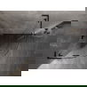 Mexen Lunar L polkruhová sprchová kabína s výklopnými dverami 100 x 100 cm, priehľadná, čierna - 833L-100L-100P-70-00