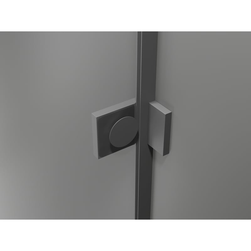 Mexen Lunar L polkruhová sprchová kabína otváracia ľavá 80 x 70 cm, transparentná, gun metal - 833L-080L-070P-95-00