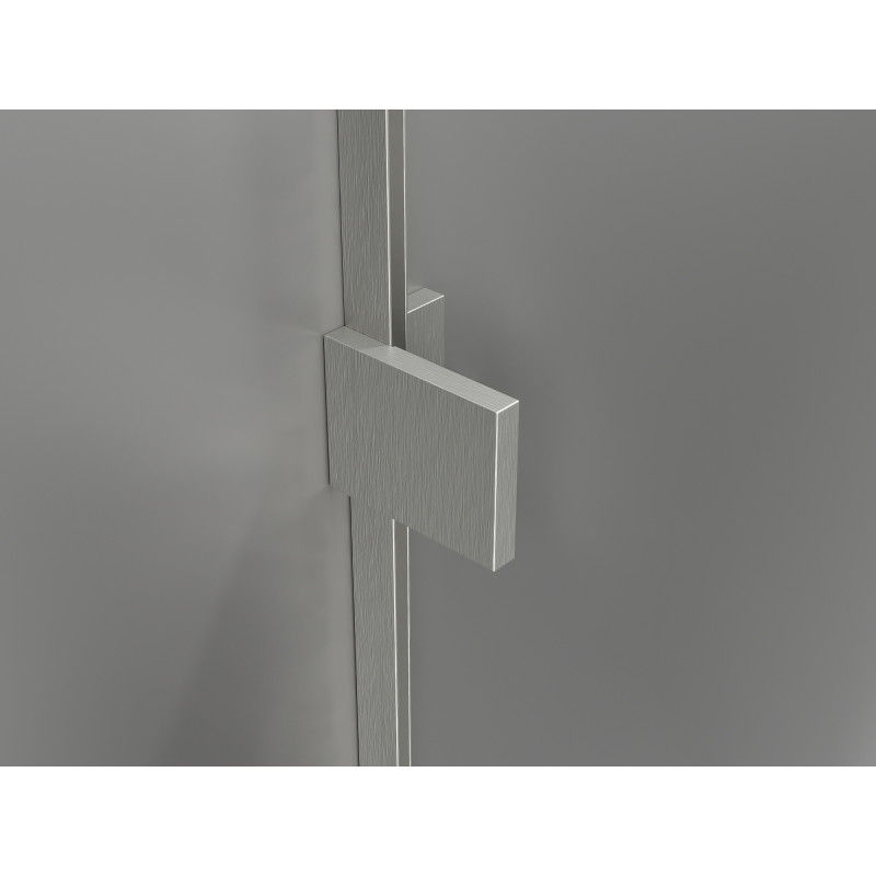 Mexen Lunar L sprchový kút polkruhový výkyvný ľavý 100 x 90 cm, transparentný, brúsený nikel - 833L-100L-090P-97-00