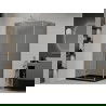 Mexen Roma sprchovací kút s dverami 120 x 90 cm, grafit, chróm + vanička Flat, čierna - 854-120-090-01-40-4070