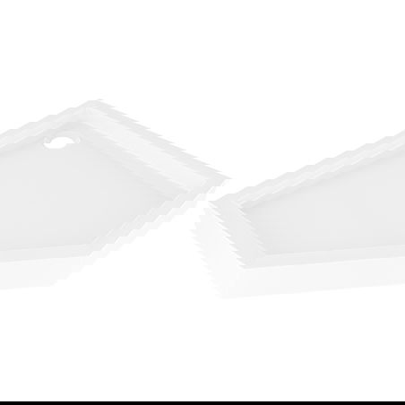 Mexen Flow+ päťuholníkový sprchový vaničkový set 90 x 90 cm, biely lesk - 46P109090H