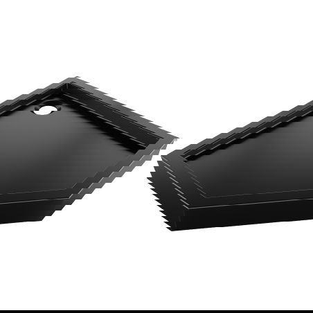 Mexen Flow+ pentagonálny sprchový kút 80 x 80 cm, čierny mat - 46P708080H