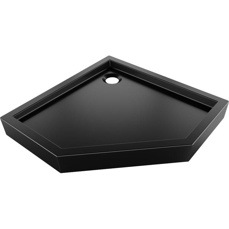 Mexen Flow+ päťuholníkový sprchový kút 100 x 100 cm, čierny mat - 46P701010H
