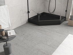 Mexen Flow+ päťuholníkový sprchový kút 100 x 100 cm, čierny mat - 46P701010H