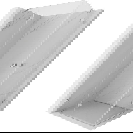 Mexen Lunar Duo sprchovací kút s výklopnými dverami ľavý 90 x 70 cm, transparentný, chróm - 834-090L-070P-01-00