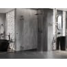 Mexen Lunar L polkruhová sprchová kabína, výklopná, pravá, 90 x 70 cm, transparentná, gun metal - 833L-090P-070L-95-00