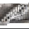 Mexen Lunar L polkruhová sprchová kabína, pravá 100 x 80 cm, priehľadná, brúsený nikel - 833L-100P-080L-97-00