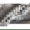 Mexen Lunar L polkruhová sprchová kabína, pravá 100 x 80 cm, priehľadná, brúsený nikel - 833L-100P-080L-97-00