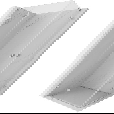 Mexen Lunar L Duo sprchovací kút dvojkrídlový 105 x 95 cm, transparentný, chróm - 834L-105L-095P-01-00