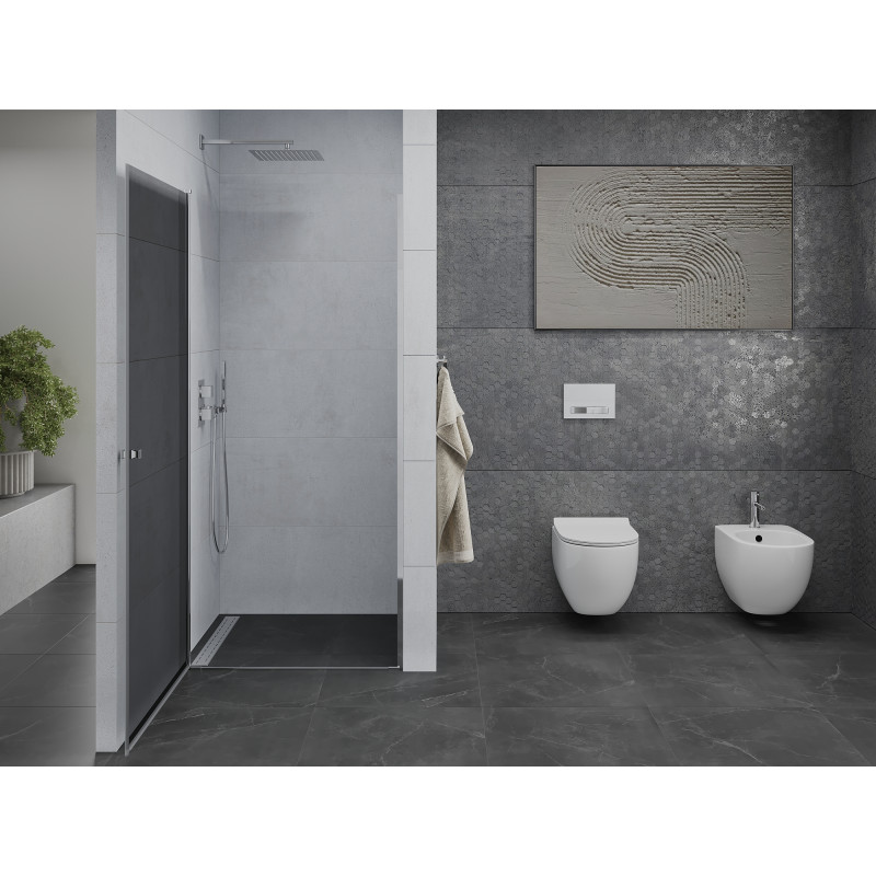 Mexen Pretoria Sprchové dvere výklopné 70 cm, grafitová, chróm - 852-070-000-01-40