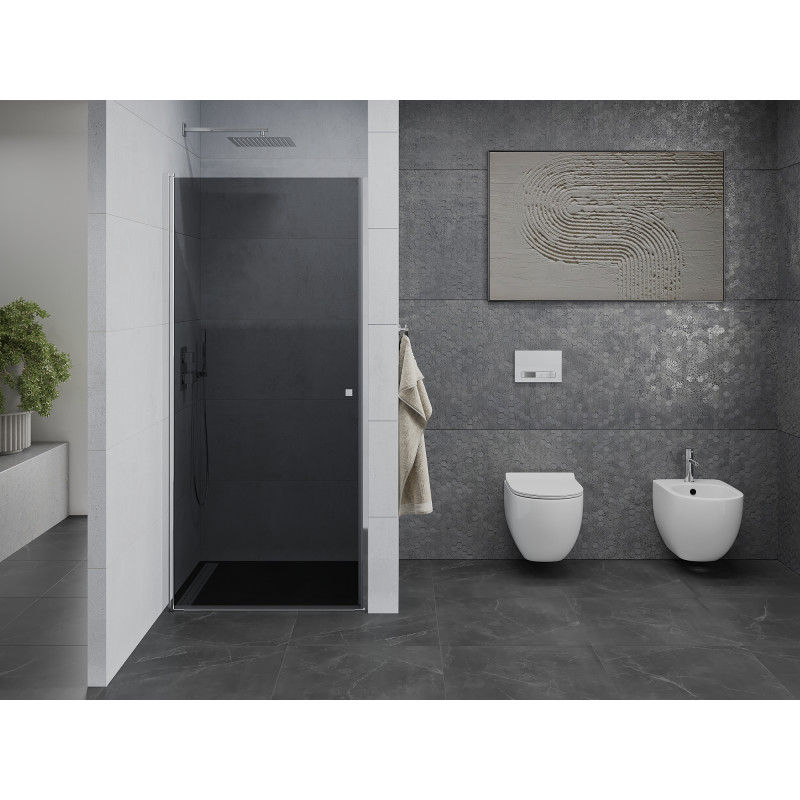 Mexen Pretoria sprchové dvere otváracie 80 cm, grafit, chróm - 852-080-000-01-40