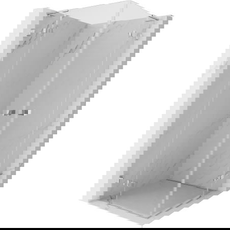 Mexen Lunar L Duo sprchový kút 110 x 110 cm, transparentný, chróm - 834L-110L-110P-01-00