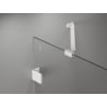 Mexen Lunar Duo sprchový kút s otočnými dverami 105 x 105 cm, priehľadný, biely - 834-105L-105P-20-00