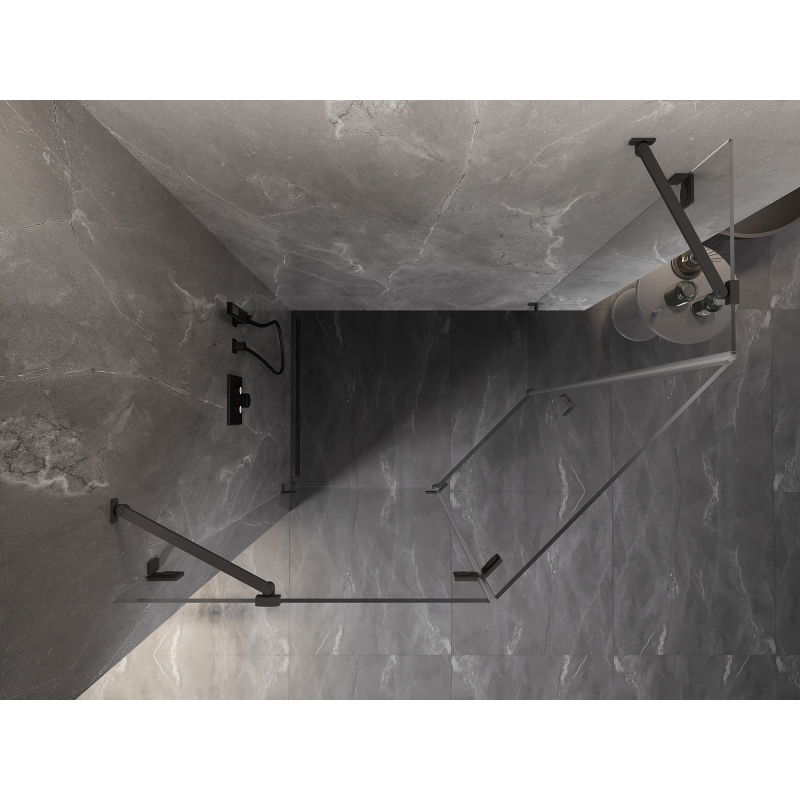 Mexen Lunar päťuholníková sprchová kabína výkyvná ľavá 90 x 80 cm, transparentná, gun metal - 831-090L-080P-95-00-L