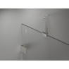 Mexen Lunar päťuholníková sprchová kabína s výklopnými dverami vľavo 80 x 100 cm, priehľadná, brúsený nikel