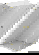 Mexen Lunar Duo sprchovací kút sklopný ľavý 120 x 90 cm, transparentný, zlatý - 834-120L-090P-50-00