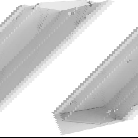 Mexen Lunar päťuholníková sprchová kabína výklopná pravá 90 x 90 cm, transparentná, chróm - 831-090P-090L-01-00-P