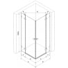 Mexen Lunar Duo sprchový kút s otočnými dverami 85 x 85 cm, transparentný, zlatý kartáčovaný - 834-085L-085P-55-00
