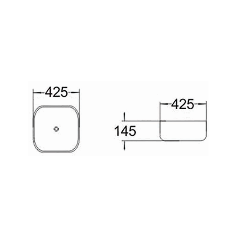 Mexen Vera umývadlo na dosku 42 x 42 cm, biele - 21074100