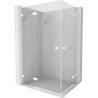 Mexen Lunar L Duo sprchový kút otvárací 95 x 80 cm, priehľadný, biely - 834L-095L-080P-20-00