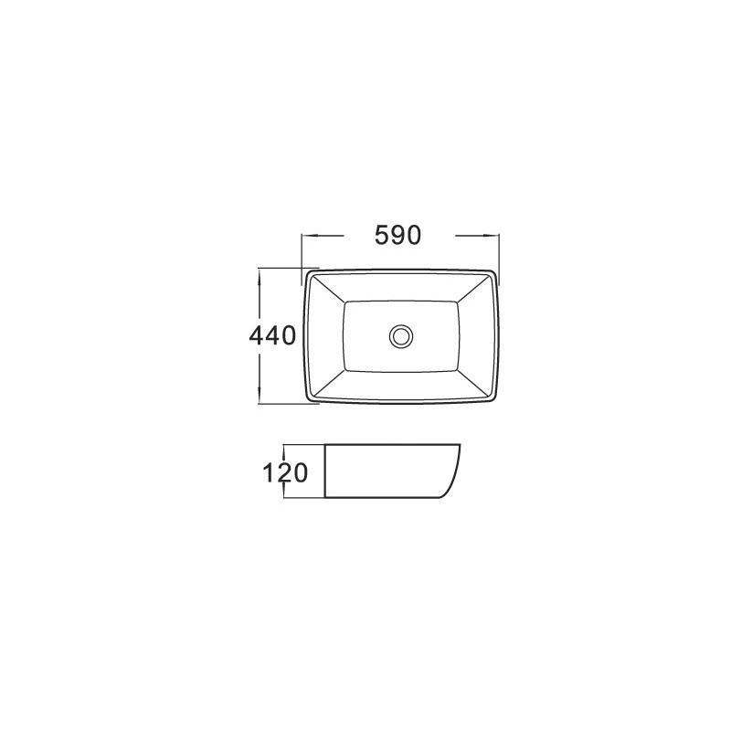 Mexen Ana umývadlo na dosku 59 x 44 cm, biele - 21095900