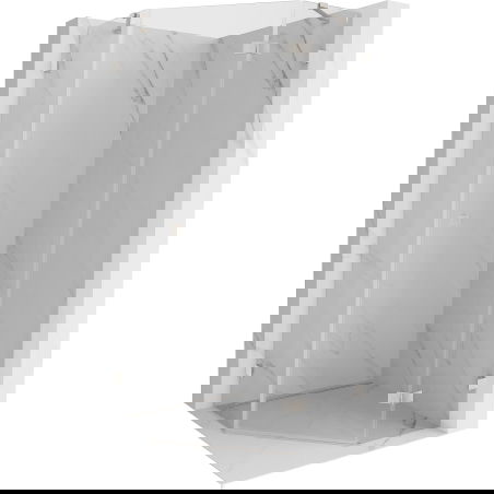 Mexen Lunar päťhranná sprchová kabína otváracia pravá 80 x 80 cm, transparentná, brúsený nikel - 831-080P-080L-97-00-P