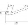 Mexen nástenné zábradlie 35 cm, chróm - 70101630-00