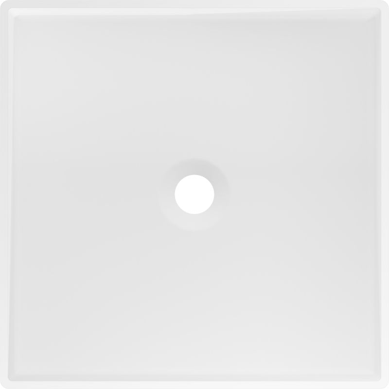 Mexen Xola-2 samostatne stojaca umývadlo z konglomerátu 45 x 45 cm, biela mat - 26594500