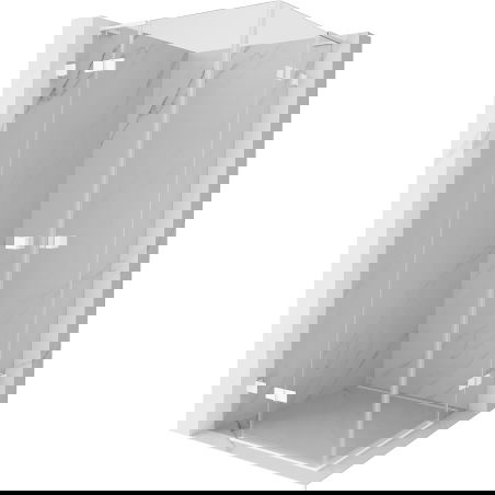 Mexen Lunar L Duo sprchový kút výklopný 115 x 115 cm, transparentný, biela - 834L-115L-115P-20-00