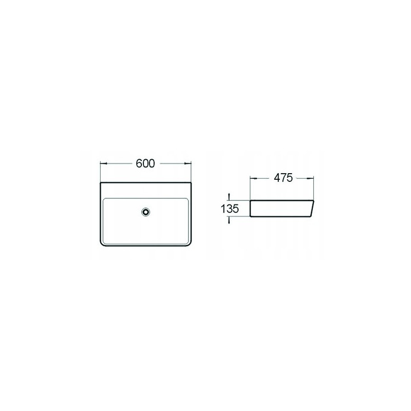 Mexen Lili doskové umývadlo 60 x 47 cm, biele - 21136000