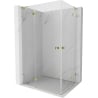 Mexen Lunar L Duo sprchovací kút otvárací 85 x 75 cm, číry, zlatý - 834L-085L-075P-50-00