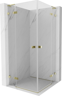 Mexen Lunar L Duo sprchovací kút 120 x 120 cm, transparentný, zlatý - 834L-120L-120P-50-00