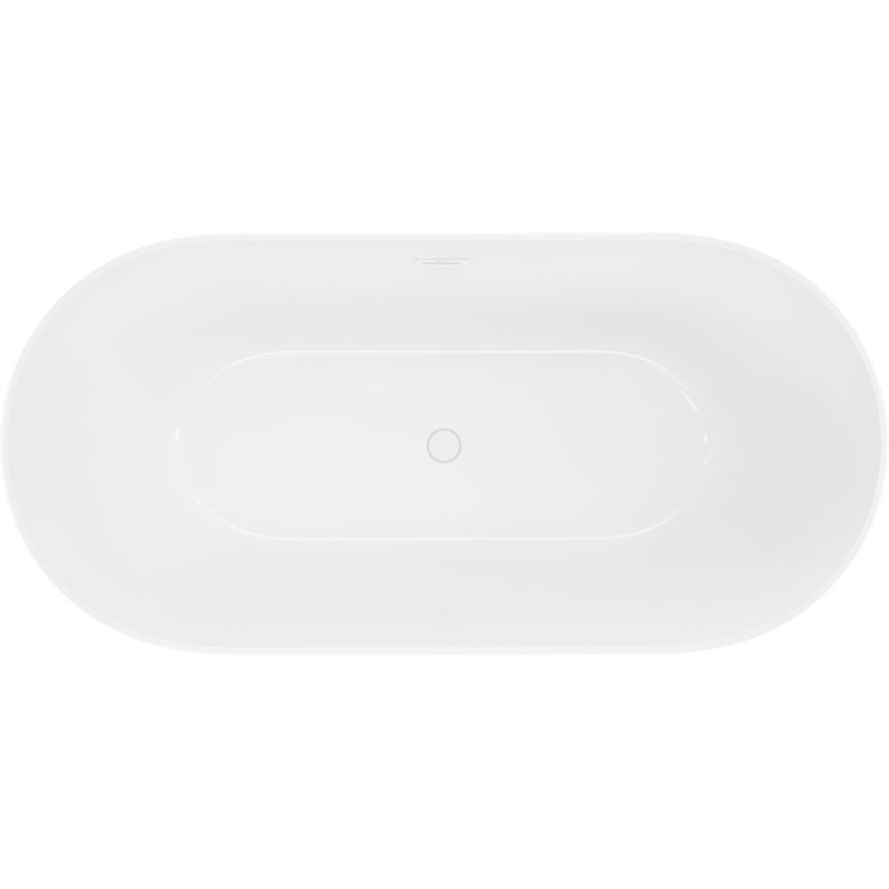 Mexen Luna Slim voľne stojaca vaňa 170 x 75 cm, biela, biely prepad - 52041707500-20