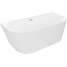 Mexen Oval Slim samostatne stojaca vaňa pri stene 170 x 80 cm, biela, prepadový chróm - 52661708000-01
