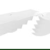 Mexen Oval Slim voľne stojaca pri stene 170 x 80 cm, biela, prepad biely - 52661708000-20